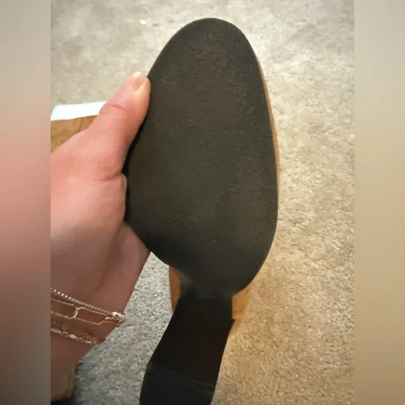 Sam Edelman Camel Suede Tan Knee-High Victoria Boots Size 8 - Picture 10 of 15